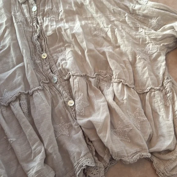 $ VENTI6 size small made in the USA long sleeve star blouse - Picture 2 of 5